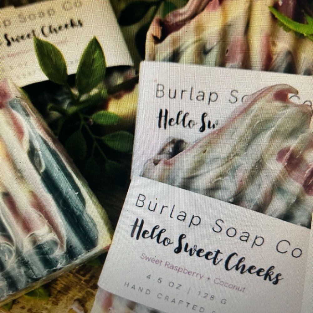 “Hello Sweet Cheeks” Sweet Raspberry & Coconut Soap